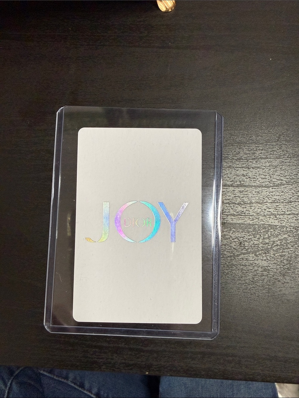 Dior JOY Holographic Playing Card - White with Iridescent Logo